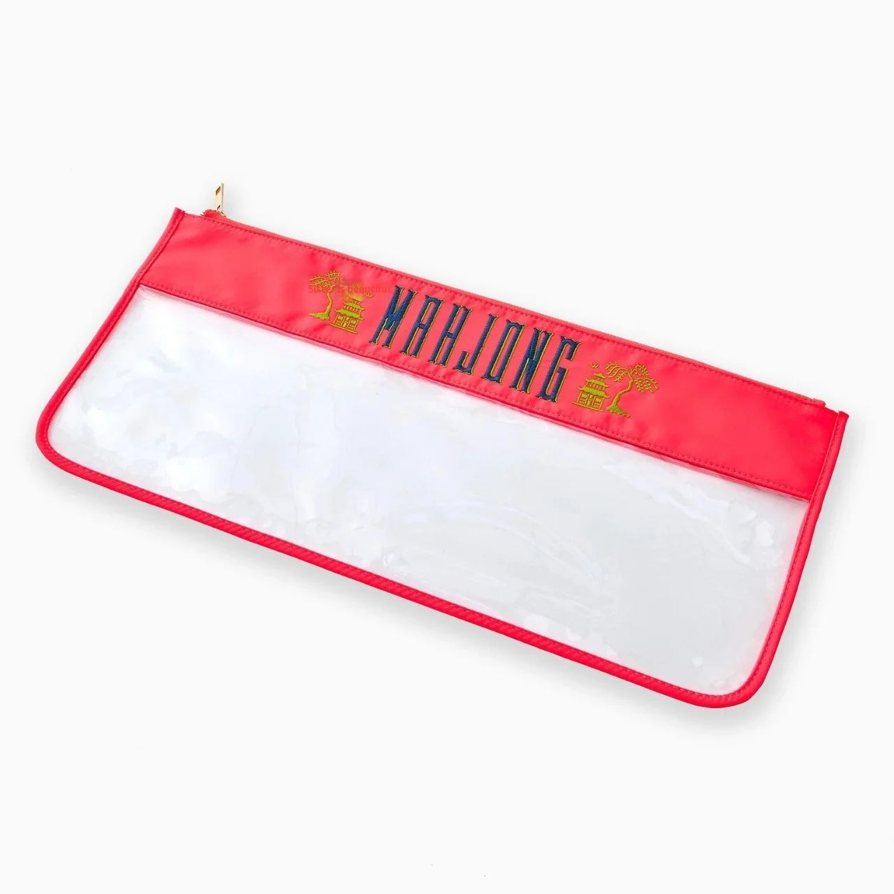 Clear Mahjong Tile Pouch - Preppy Travel Organizer for Tiles & Accessorie