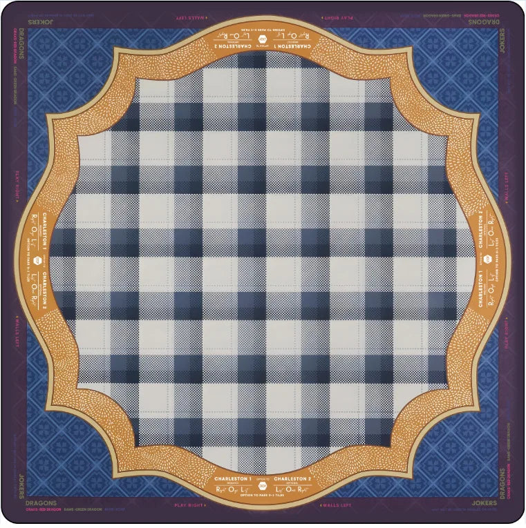Country Club Mahjong Mat - Non-Slip Luxury Neoprene Table Mat 31 in x 31 in
