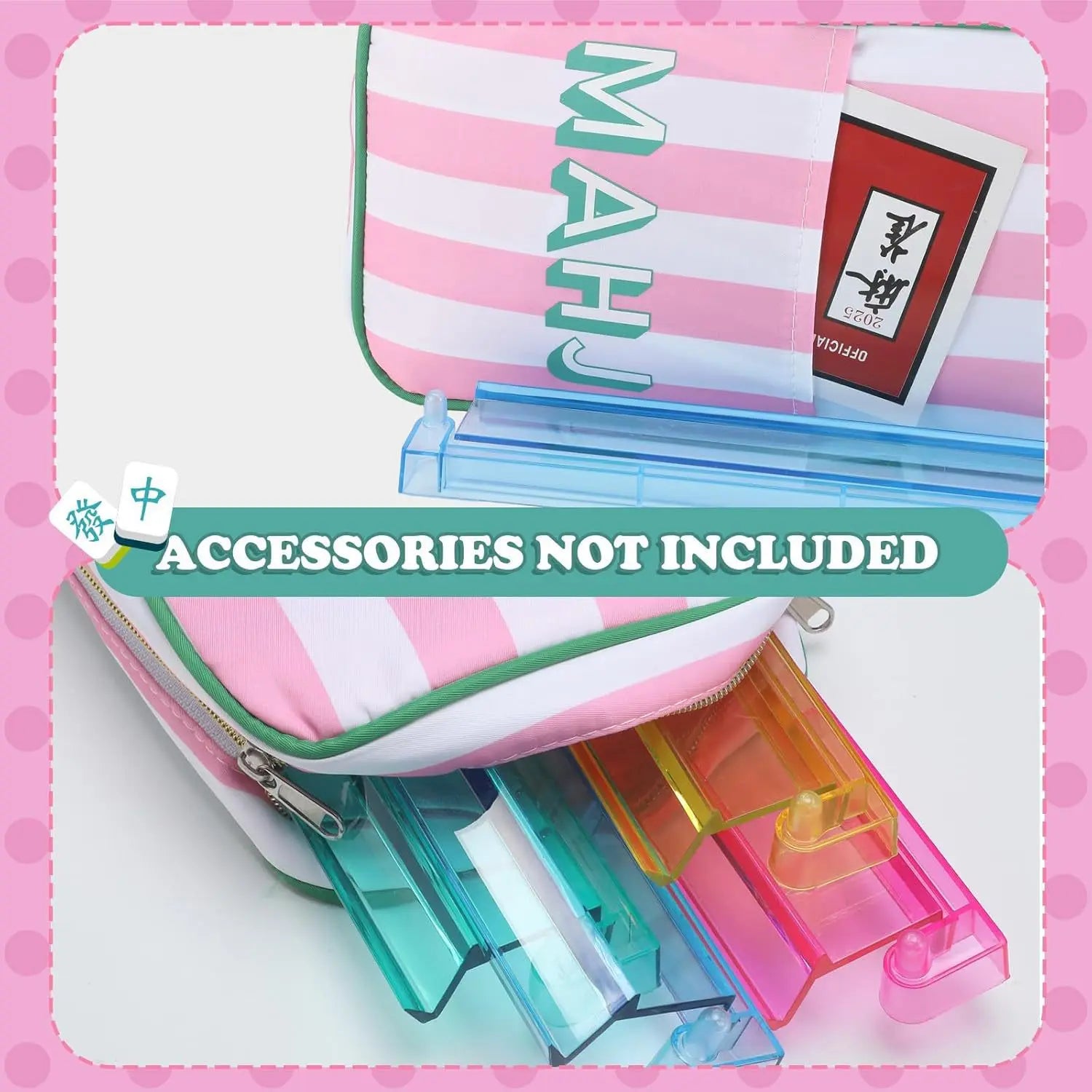 Plush Travel Mahjong Storage Bag - Large Capacity Multi-Functional Handbag