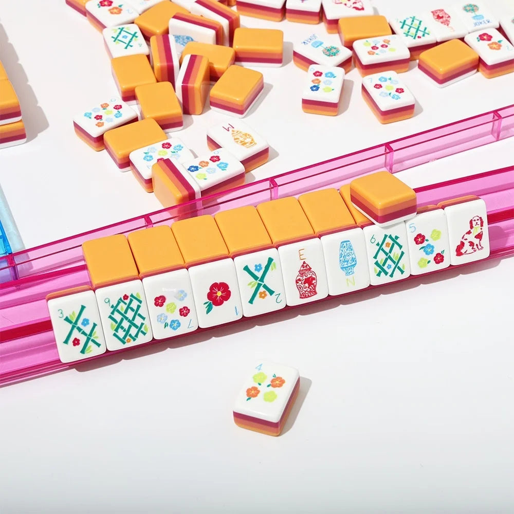 Citrus Luxury American Mahjong Set - Premium Melamine Tiles with Case