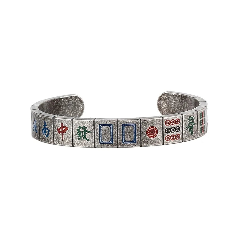 Stainless Steel Mahjong Bracelet