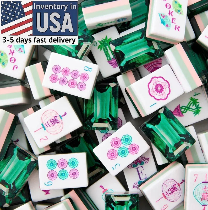 Premium Four-Layer Engraved American Mahjong Tiles - Custom Luxury Set