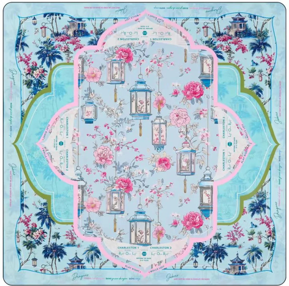 Country Club Mahjong Mat - Non-Slip Luxury Neoprene Table Mat 31 in x 31 in