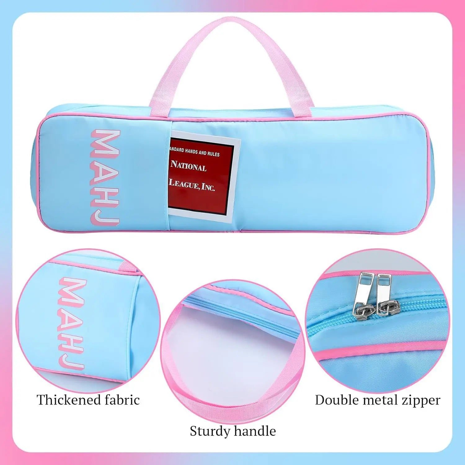 Plush Travel Mahjong Storage Bag - Large Capacity Multi-Functional Handbag