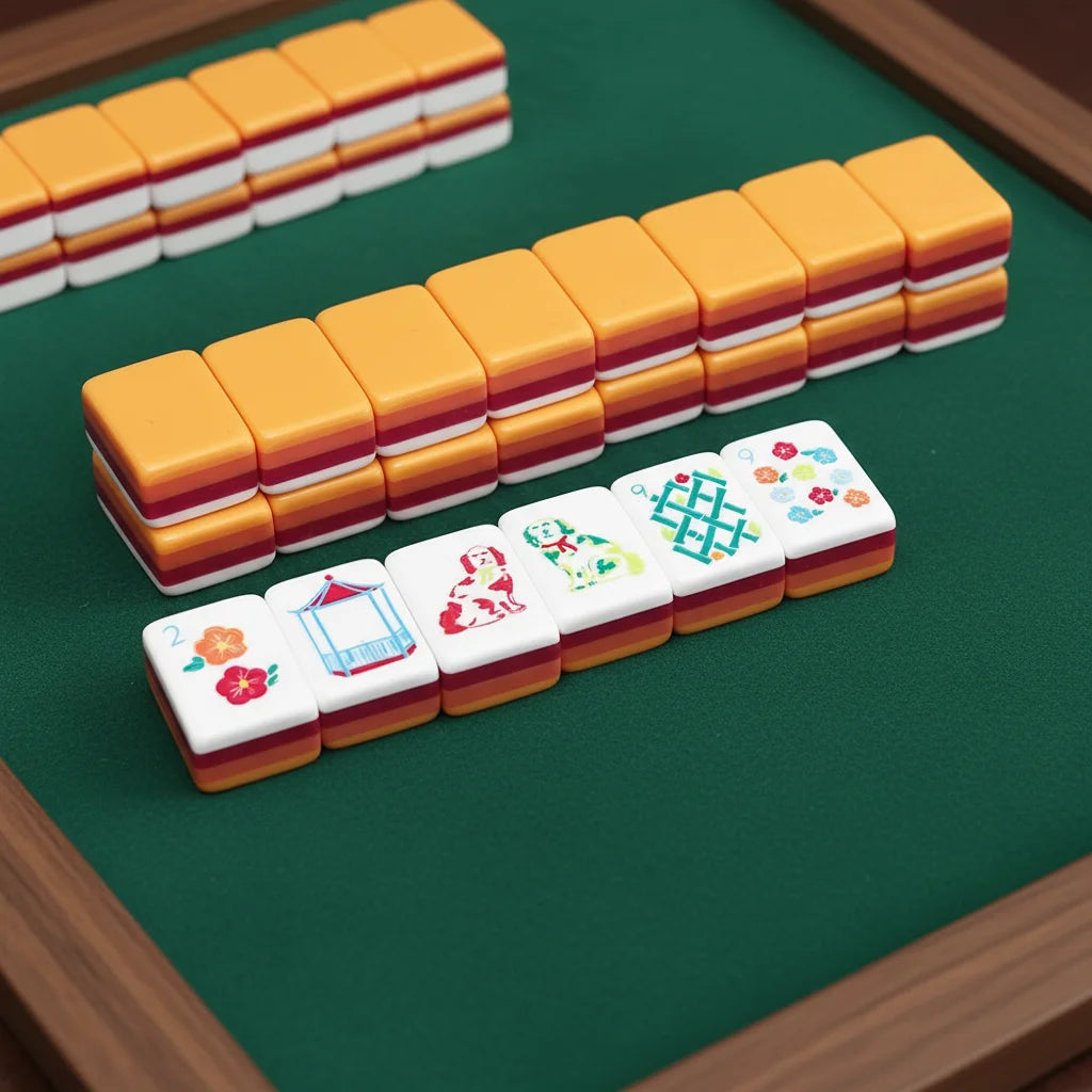 Citrus Luxury American Mahjong Set - Premium Melamine Tiles with Case