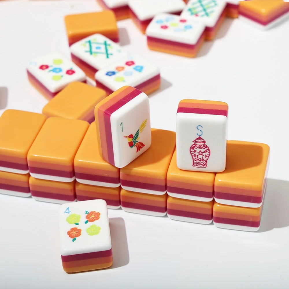 Citrus Luxury American Mahjong Set - Premium Melamine Tiles with Case