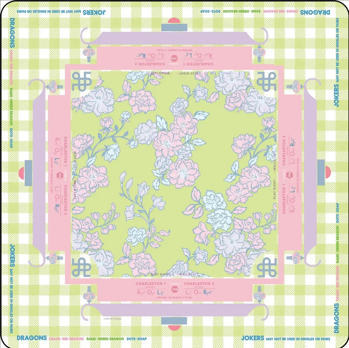 Country Club Mahjong Mat - Non-Slip Luxury Neoprene Table Mat 31 in x 31 in
