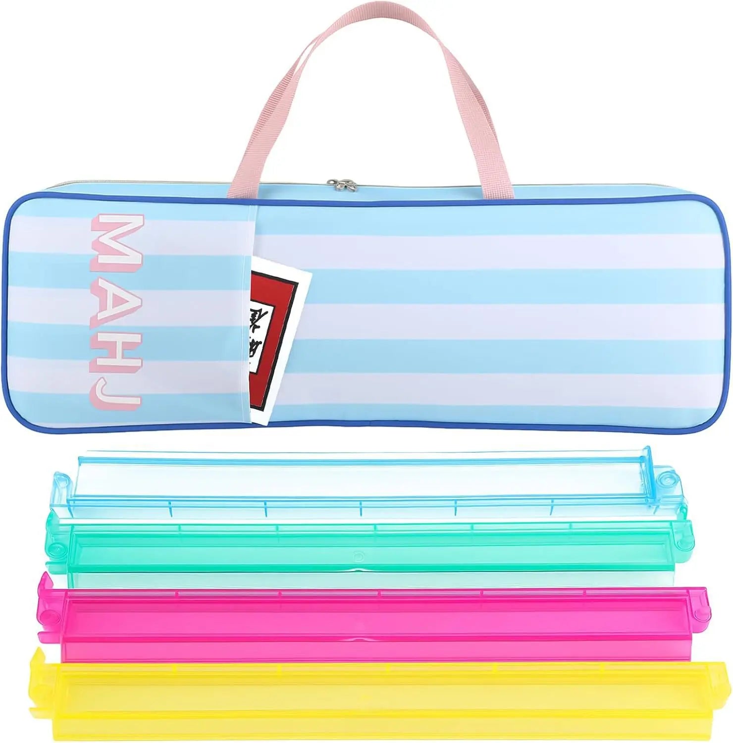 Plush Travel Mahjong Storage Bag - Large Capacity Multi-Functional Handbag