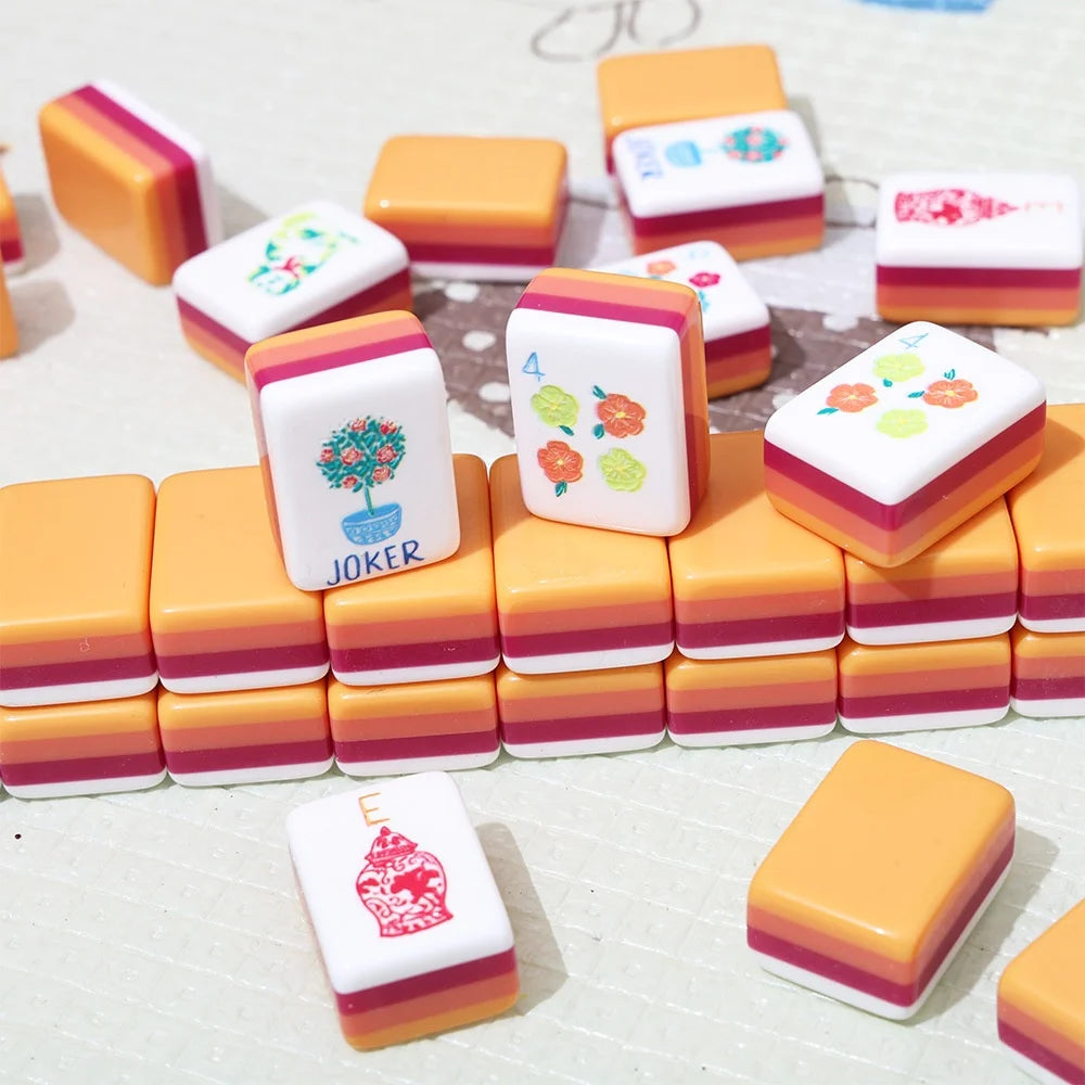 Citrus Luxury American Mahjong Set - Premium Melamine Tiles with Case