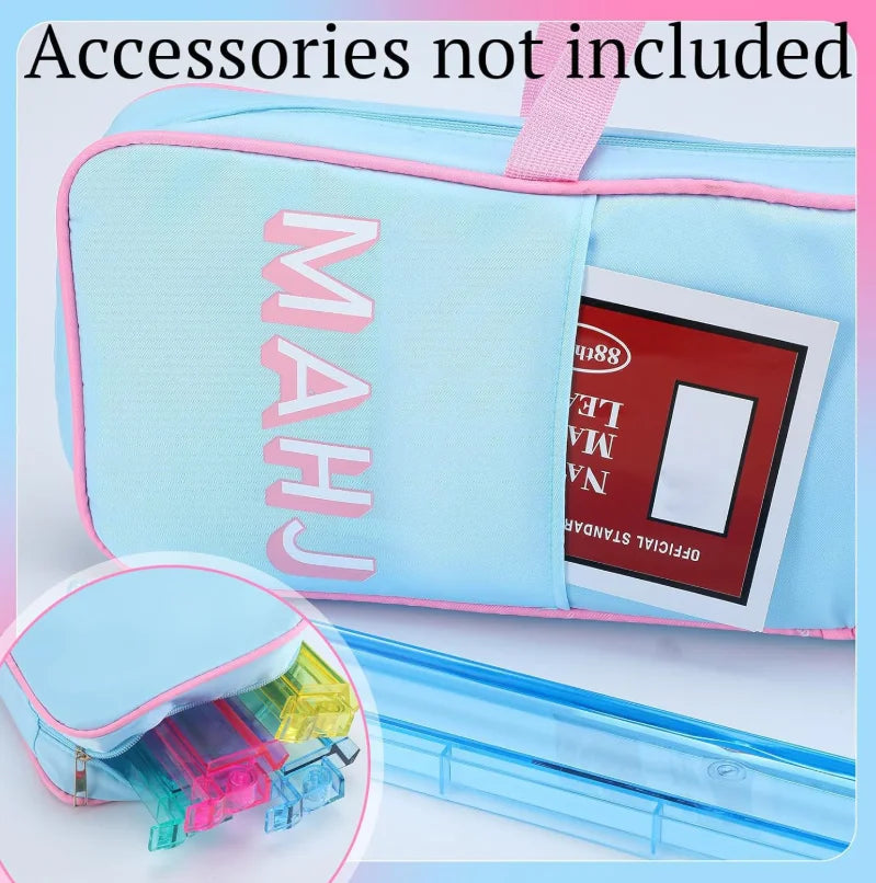 Plush Travel Mahjong Storage Bag - Large Capacity Multi-Functional Handbag