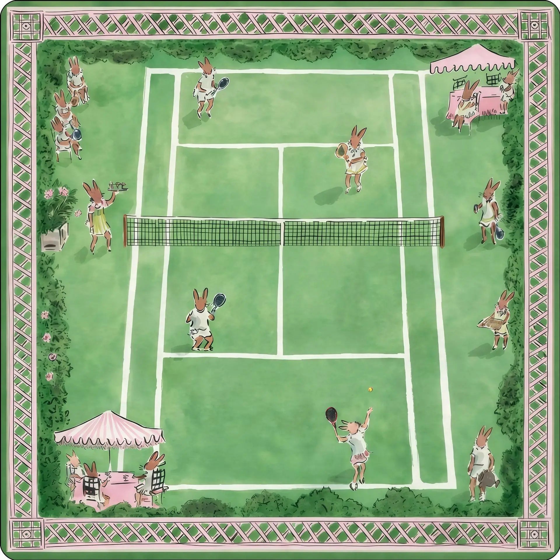 Country Club Mahjong Mat - Non-Slip Luxury Neoprene Table Mat 31 in x 31 in