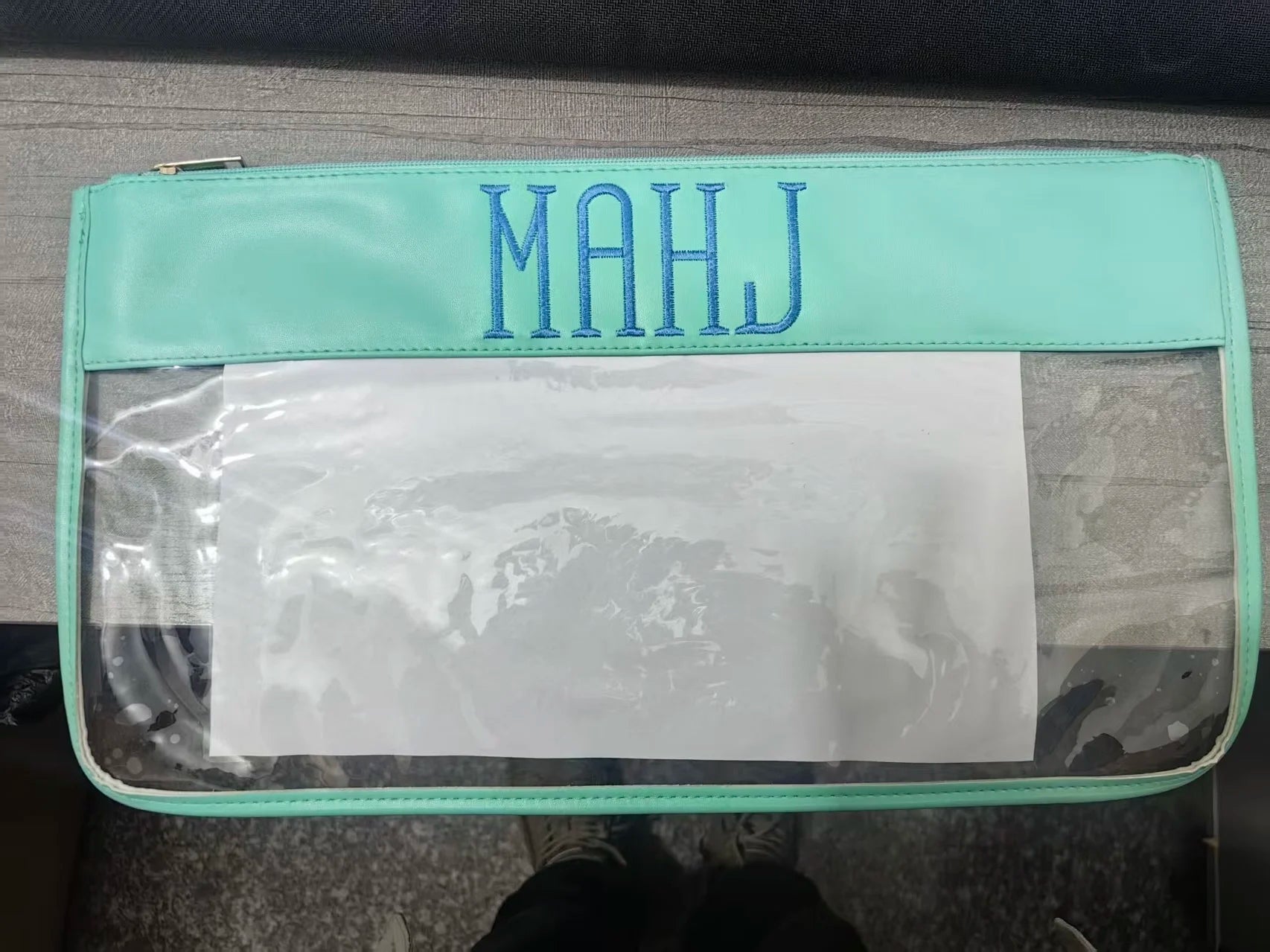 Clear Mahjong Tile Pouch - Preppy Travel Organizer for Tiles & Accessorie