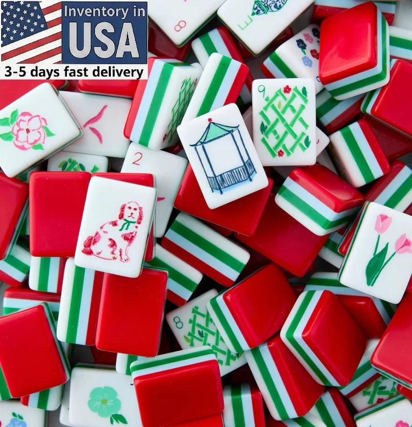 Premium Four-Layer Engraved American Mahjong Tiles - Custom Luxury Set