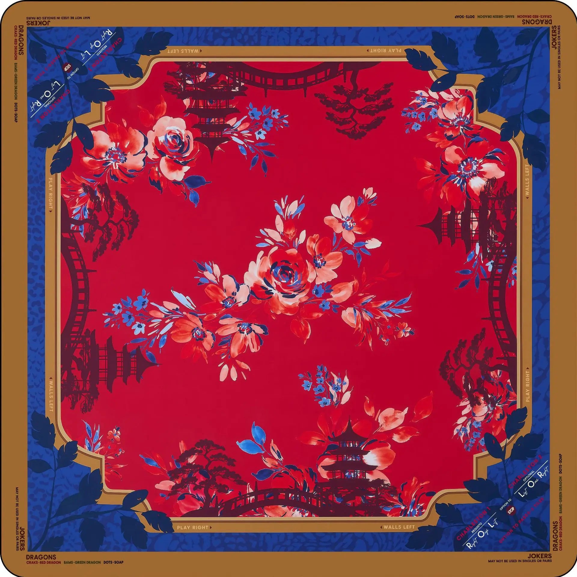 Country Club Mahjong Mat - Non-Slip Luxury Neoprene Table Mat 31 in x 31 in