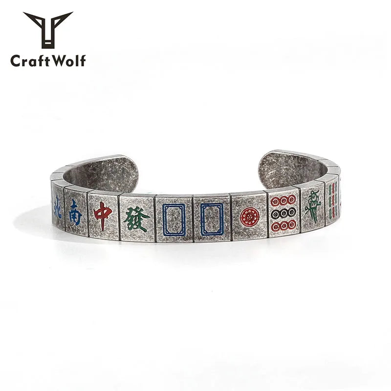 Stainless Steel Mahjong Bracelet