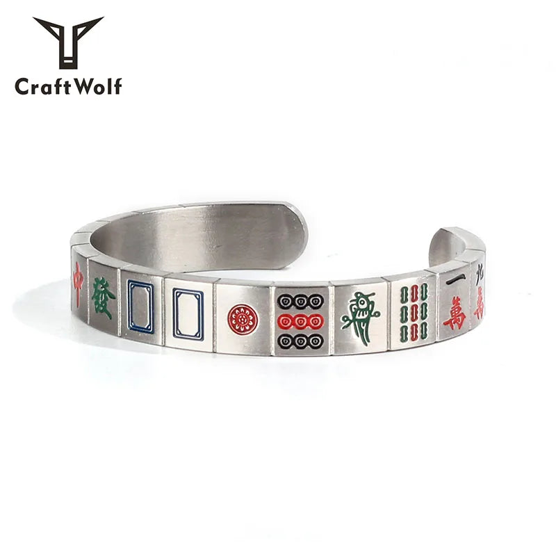 Stainless Steel Mahjong Bracelet