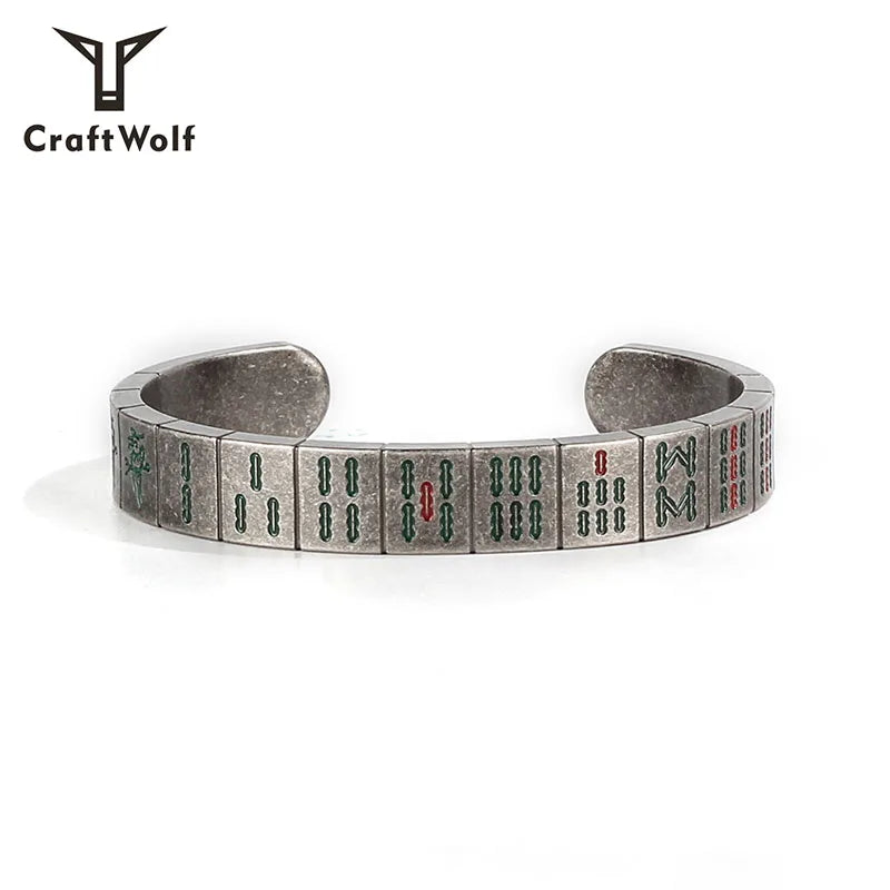 Stainless Steel Mahjong Bracelet