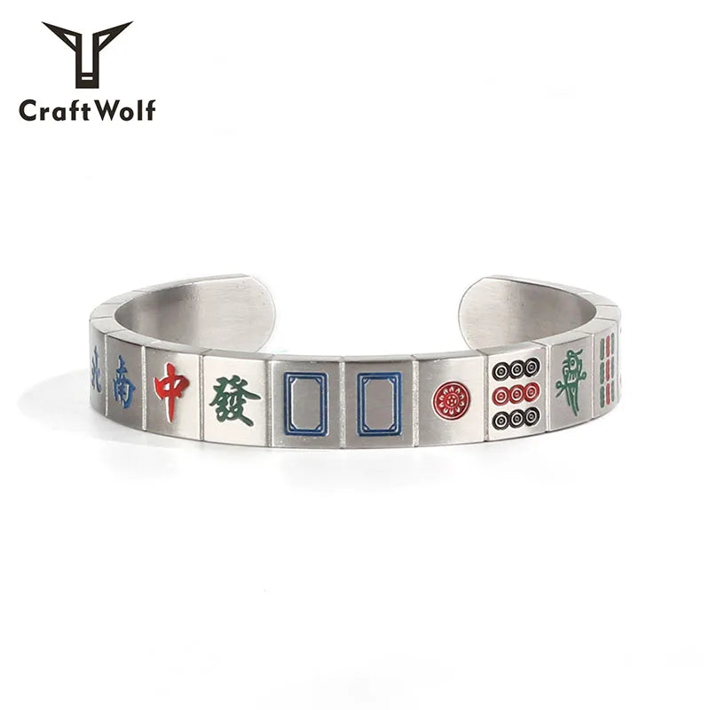 Stainless Steel Mahjong Bracelet