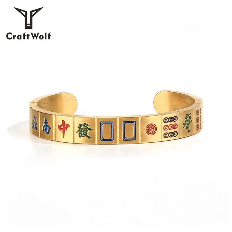 Stainless Steel Mahjong Bracelet