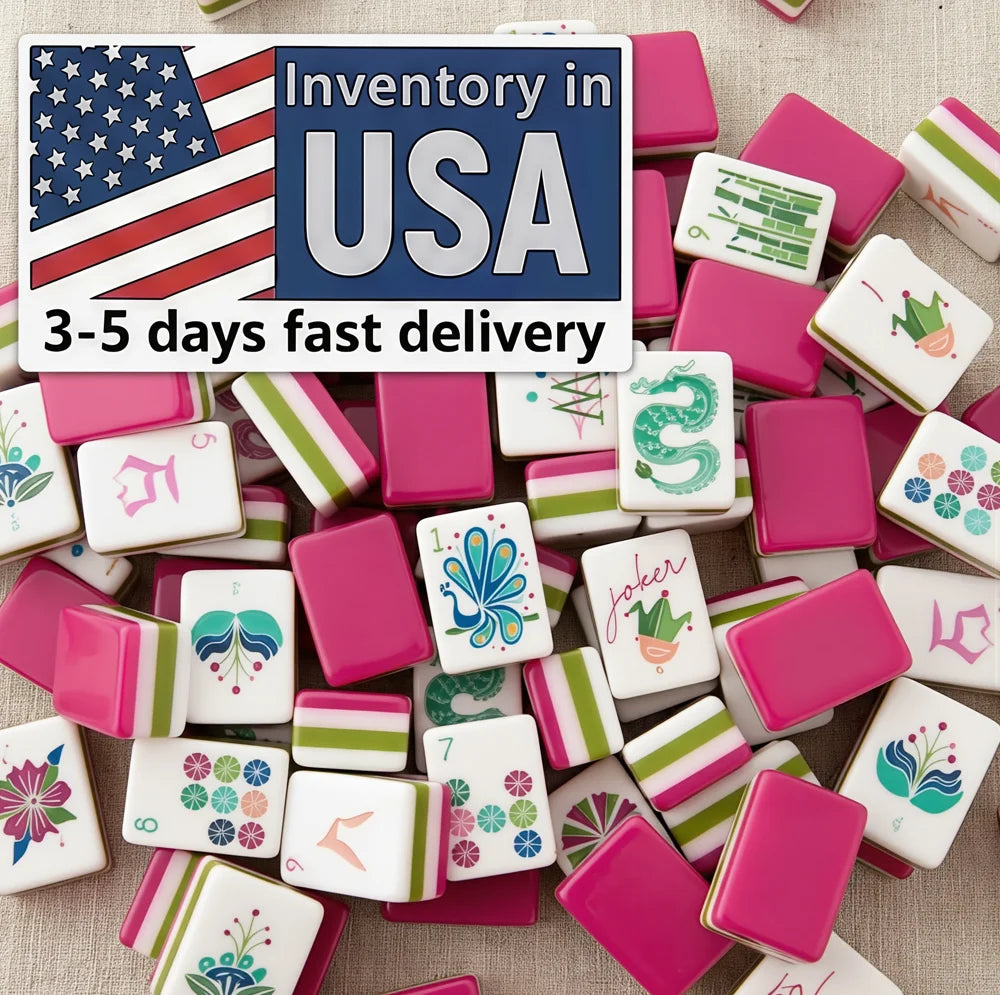 Premium Four-Layer Engraved American Mahjong Tiles - Custom Luxury Set