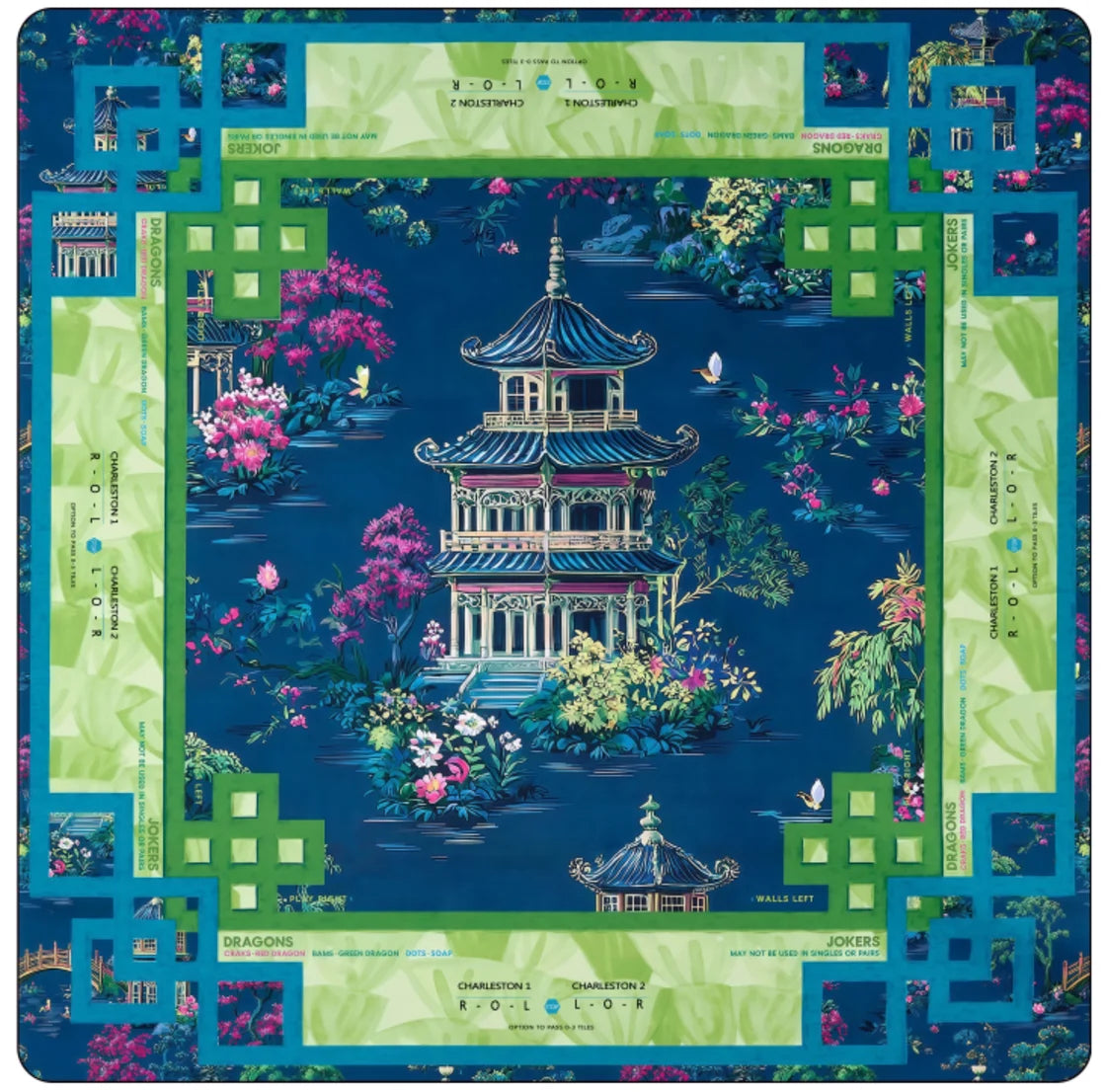 Country Club Mahjong Mat - Non-Slip Luxury Neoprene Table Mat 31 in x 31 in
