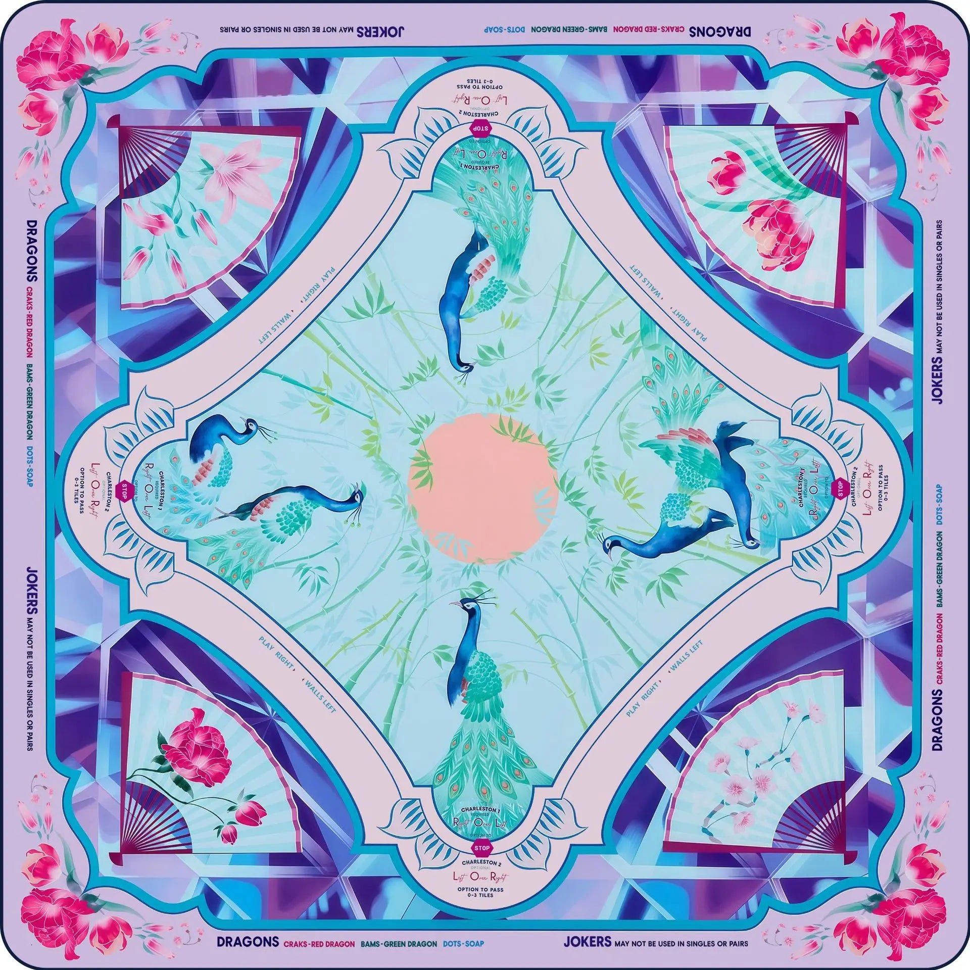 Country Club Mahjong Mat - Non-Slip Luxury Neoprene Table Mat 31 in x 31 in