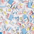Chinoiserie & Bows American Mahjong Set - Blue Watercolor Luxury Tiles