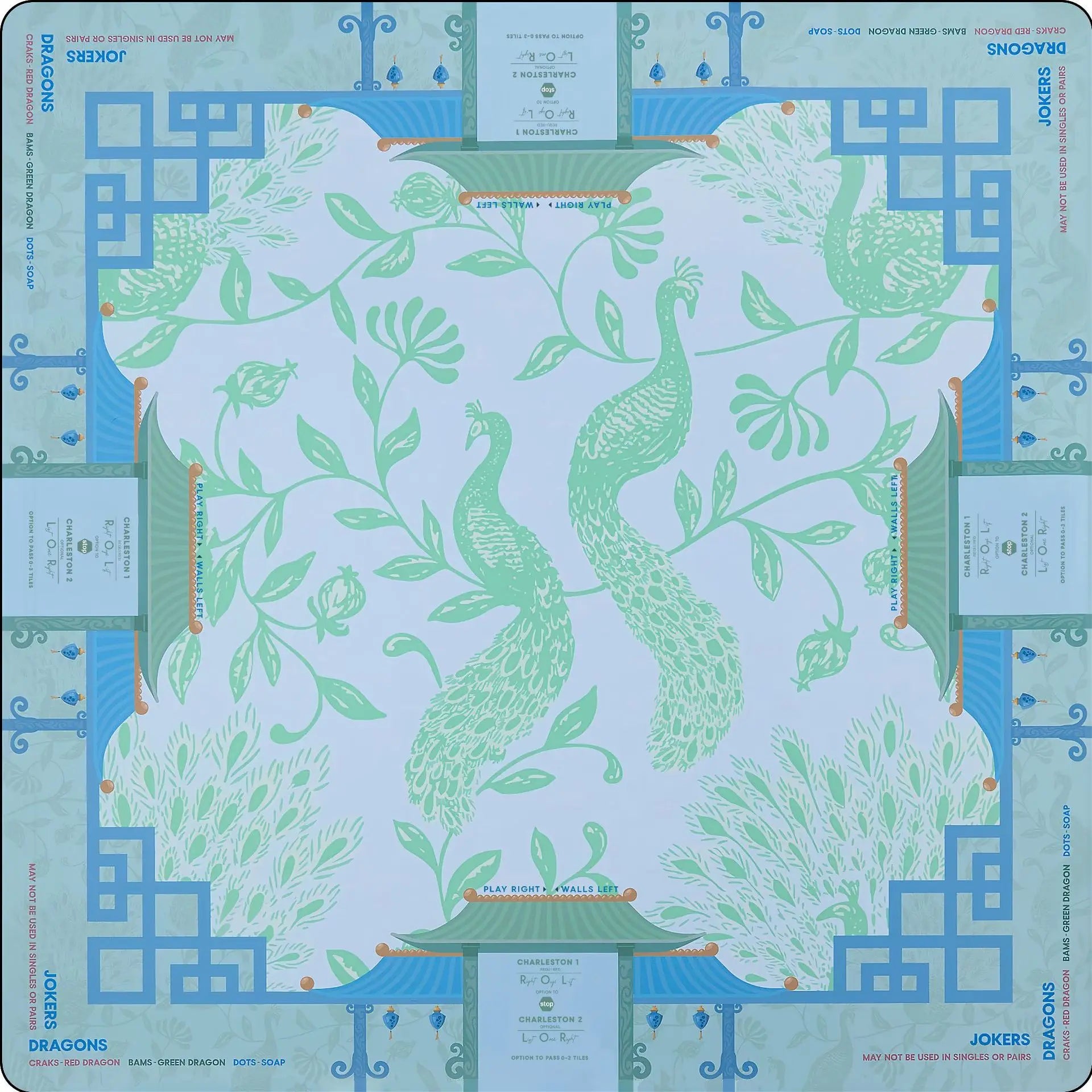 Country Club Mahjong Mat - Non-Slip Luxury Neoprene Table Mat 31 in x 31 in