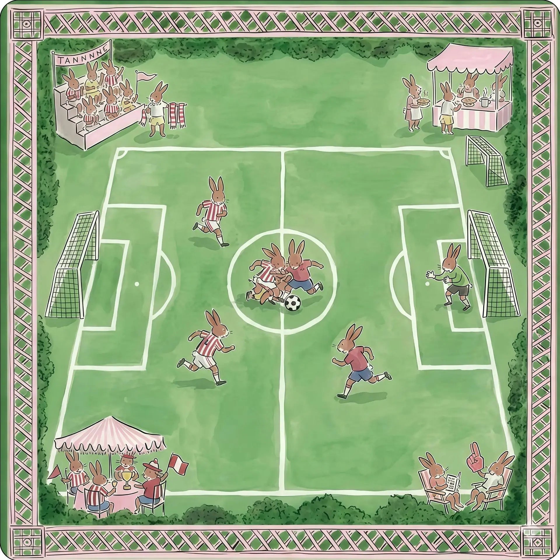 Country Club Mahjong Mat - Non-Slip Luxury Neoprene Table Mat 31 in x 31 in