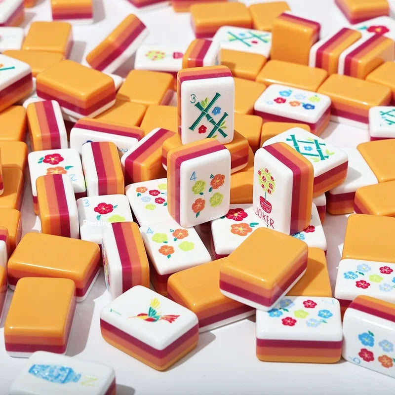 Citrus Luxury American Mahjong Set - Premium Melamine Tiles with Case