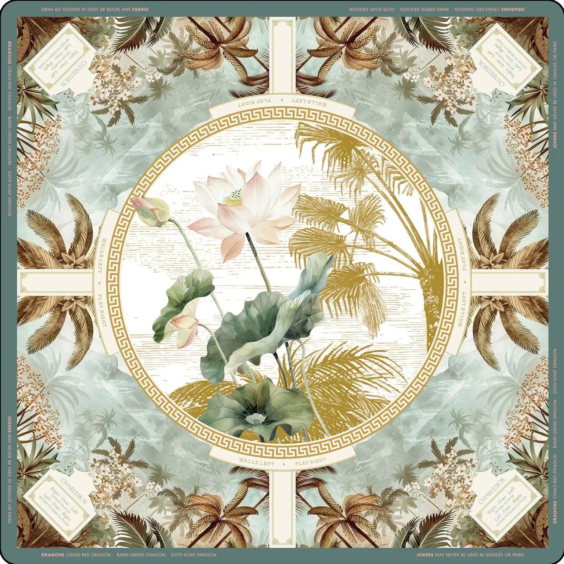 Country Club Mahjong Mat - Non-Slip Luxury Neoprene Table Mat 31 in x 31 in