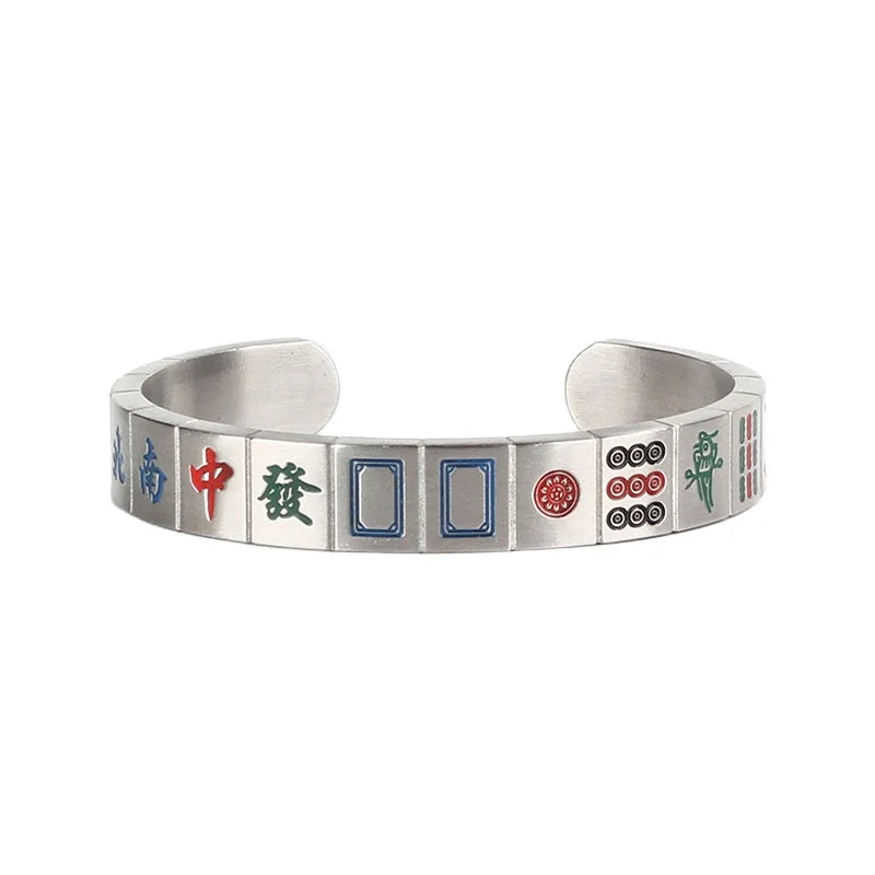 Stainless Steel Mahjong Bracelet