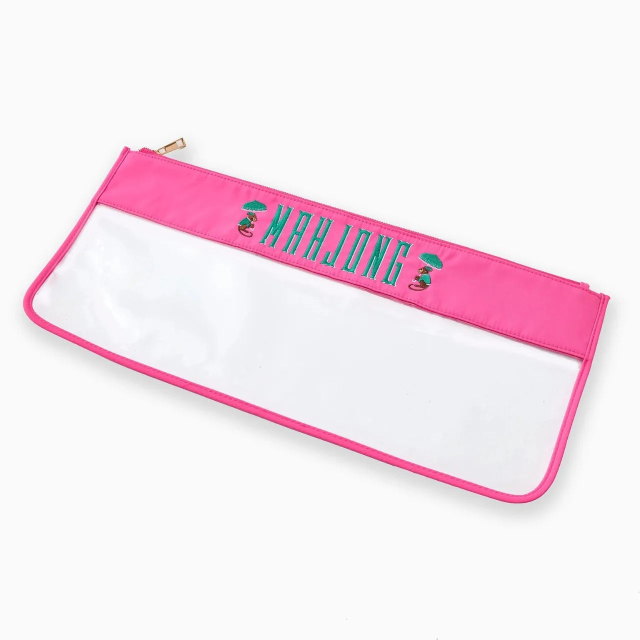 Clear Mahjong Tile Pouch - Preppy Travel Organizer for Tiles & Accessorie