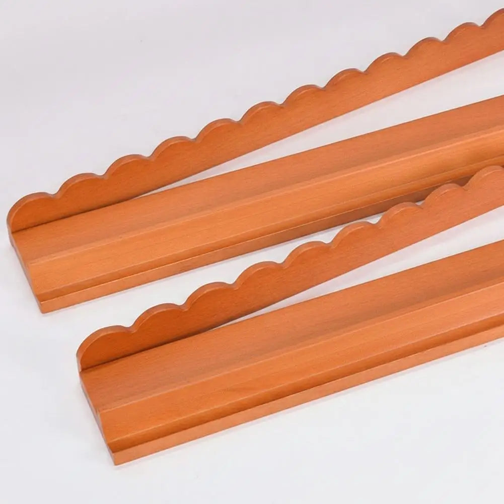 Wooden Mahjong Ruler American Style Mahjong Rack Tile Organizer Card Holder With Wave Design For Mahjong Game